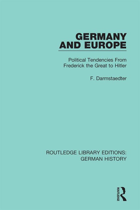 Cover image for book Germany and Europe