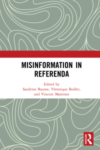 Cover image: Misinformation in Referenda 1st edition 9780367224035