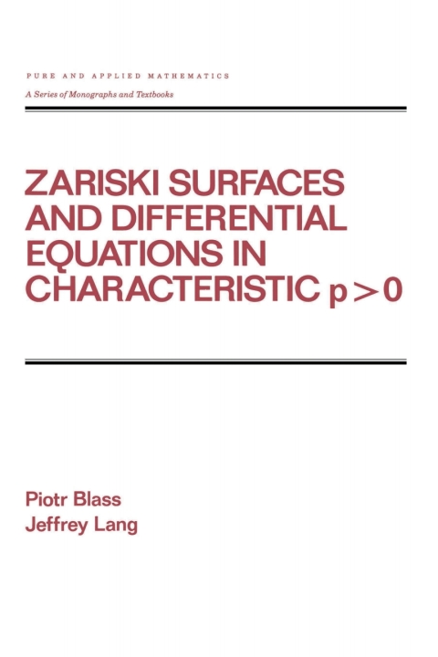 Cover image for book Zariski Surfaces and Differential Equations in Characteristic P < O