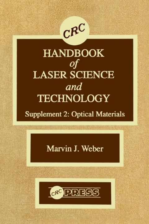Cover image for book CRC Handbook of Laser Science and Technology Supplement 2