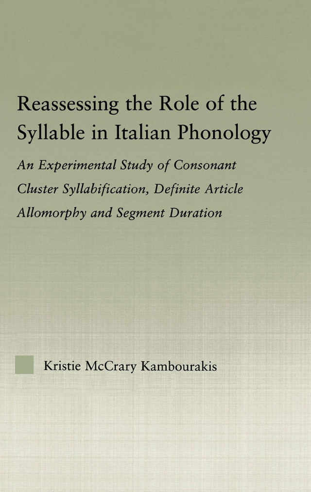 Reassessing the Role of the Syllable in Italian Phonology