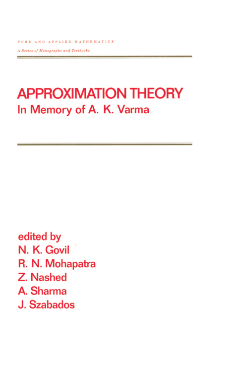 Cover image for book Approximation Theory