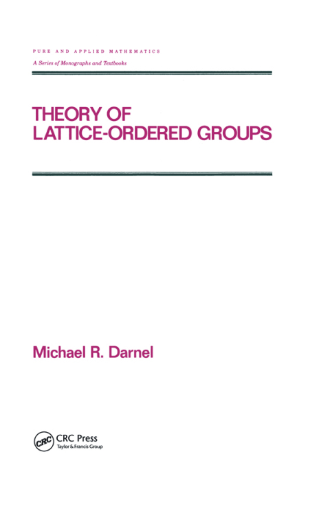 Cover image for book Theory of Lattice-Ordered Groups