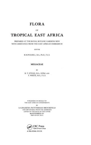 Flora of Tropical East Africa - Meliaceae (1991)