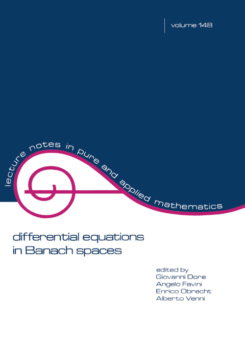 Cover image for book Differential Equations in Banach Spaces
