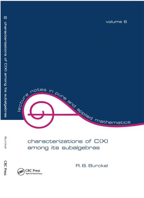 Cover image for book Characterization of C(x) among its Subalgebras