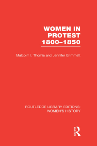 Cover image: Women in Protest 1800-1850 1st edition 9781138008137
