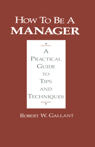 How to be a Manager