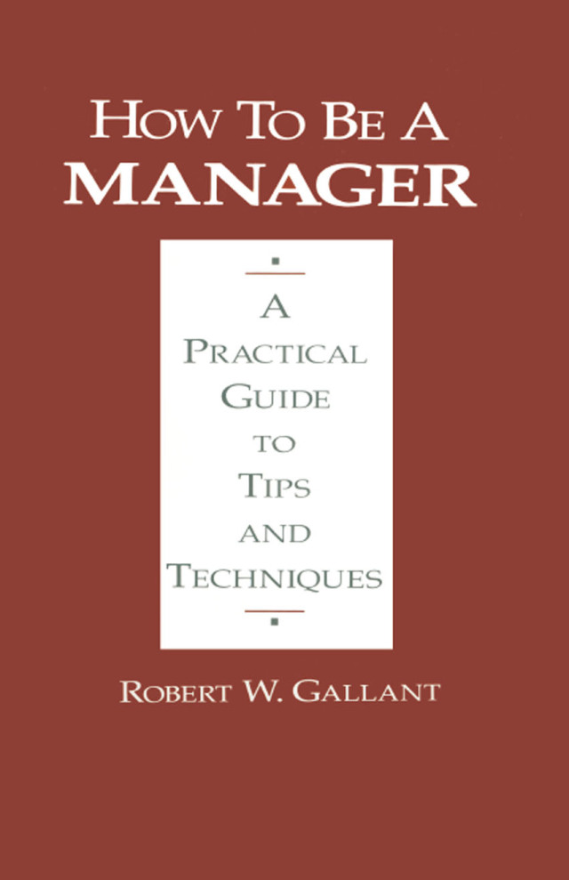 How to be a Manager