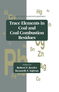 Cover image: Trace Elements in Coal and Coal Combustion Residues 1st edition 9780873718905