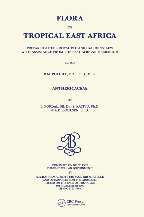 Cover image for book Flora of Tropical East Africa - Anthericaceae (1997)