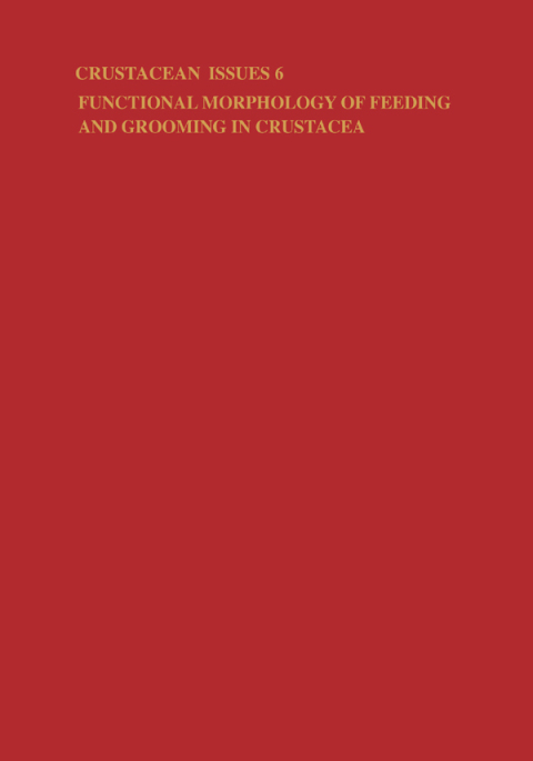 Cover image for book Functional Morphology of Feeding and Grooming in Crustacea