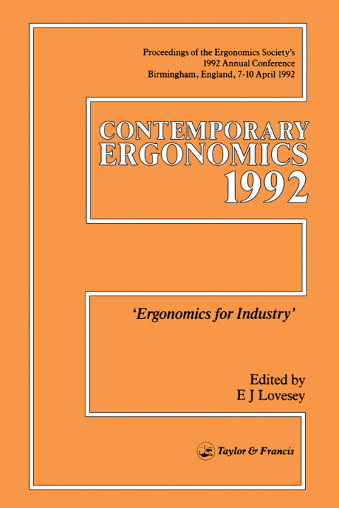 Cover image for book Contemporary Ergonomics