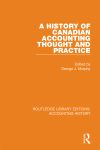 Cover image: A History of Canadian Accounting Thought and Practice 1st edition 9780367531973