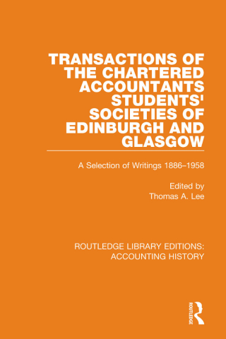 Transactions of the Chartered Accountants Students' Societies of Edinburgh and Glasgow