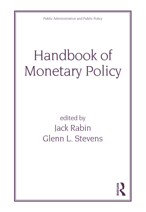 Cover image for book Handbook of Monetary Policy