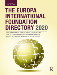 Titelbild: The Europa International Foundation Directory 2020 29th edition 9780367440183