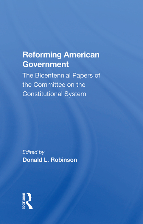 Cover image for book Reforming American Government