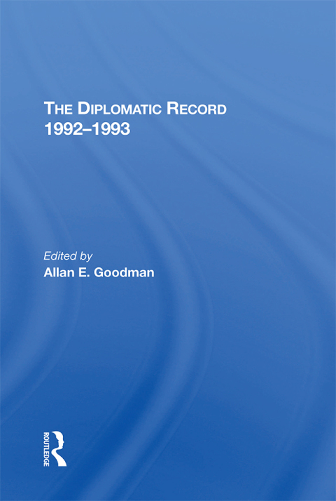 Cover image for book The Diplomatic Record 19921993
