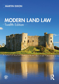 Cover image: Modern Land Law 12th edition 9780367484484