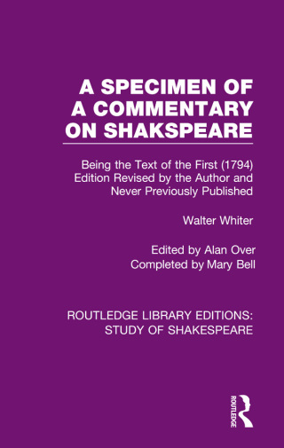 A Specimen of a Commentary on Shakspeare
