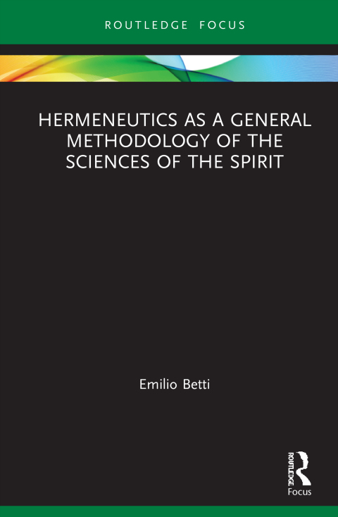 Cover image for book Hermeneutics as a General Methodology of the Sciences of the Spirit