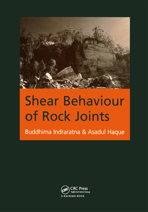 Cover image for book Shear Behaviour of Rock Joints