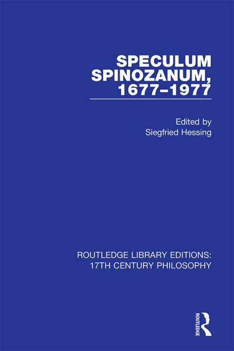 Cover image for book Speculum Spinozanum, 1677-1977