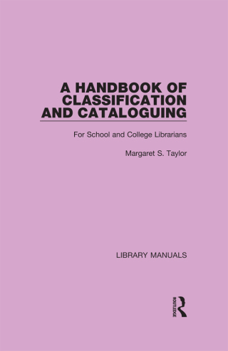 A Handbook of Classification and Cataloguing