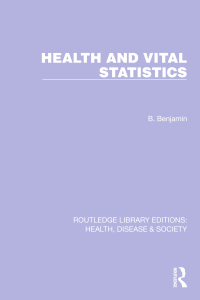 صورة الغلاف: Health and Vital Statistics 1st edition 9781032251707