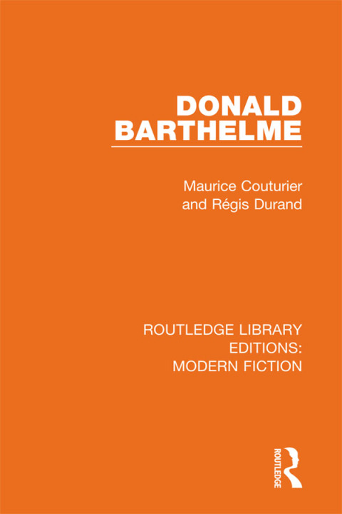 Cover image for book Donald Barthelme