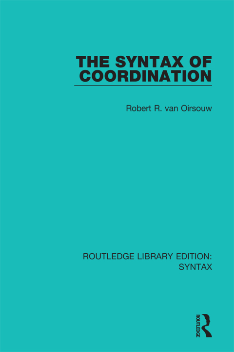 Cover image for book The Syntax of Coordination