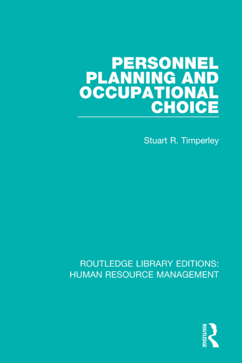 Cover image for book Personnel Planning and Occupational Choice