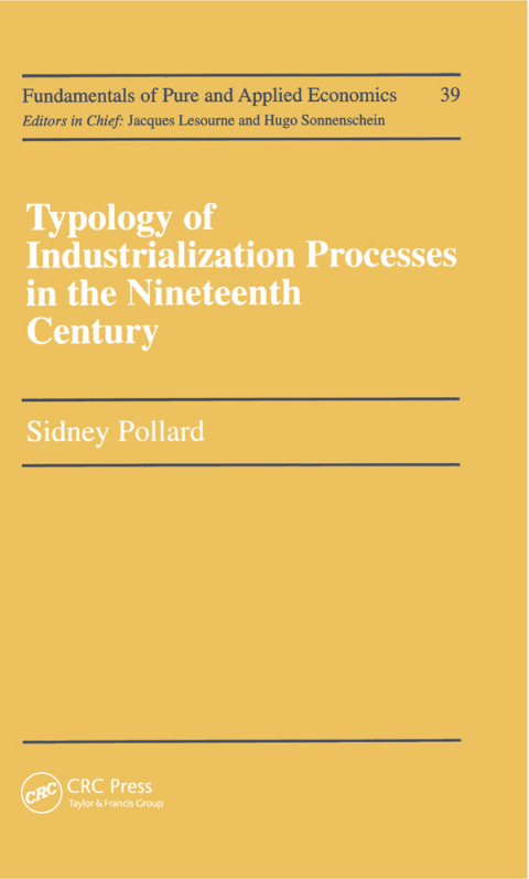 Cover image for book Typology of Industrialization Processes in the Nineteenth Century