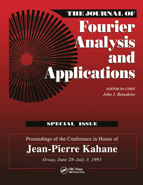 Journal of Fourier Analysis and Applications Special Issue 
