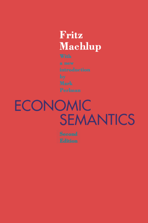 Cover image for book Economic Semantics