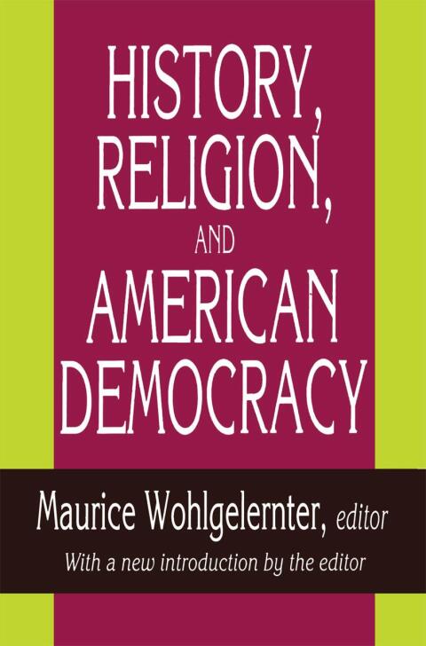 Cover image for book History, Religion, and American Democracy