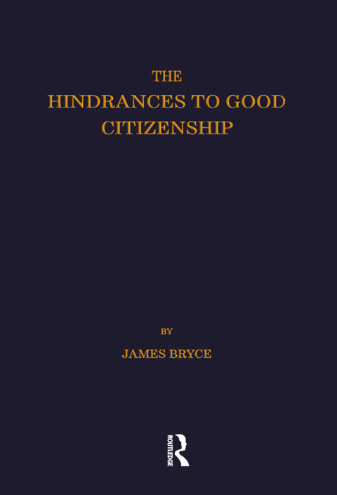Cover image for book Hindrances to Good Citizenship
