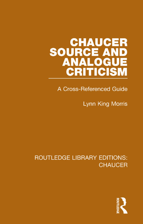 Cover image for book Chaucer Source and Analogue Criticism