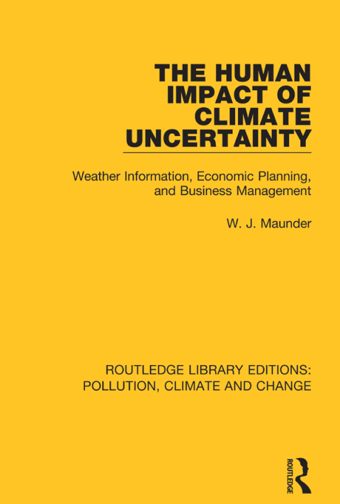 Cover image for book The Human Impact of Climate Uncertainty