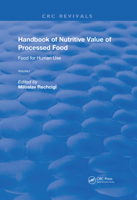Cover image for book Handbook of Nutritive Value of Processed Food