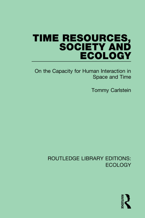 Cover image for book Time Resources, Society and Ecology