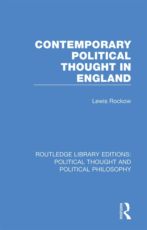 Cover image for book Contemporary Political Thought in England
