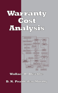 Cover image: Warranty Cost Analysis 1st edition 9780824789114
