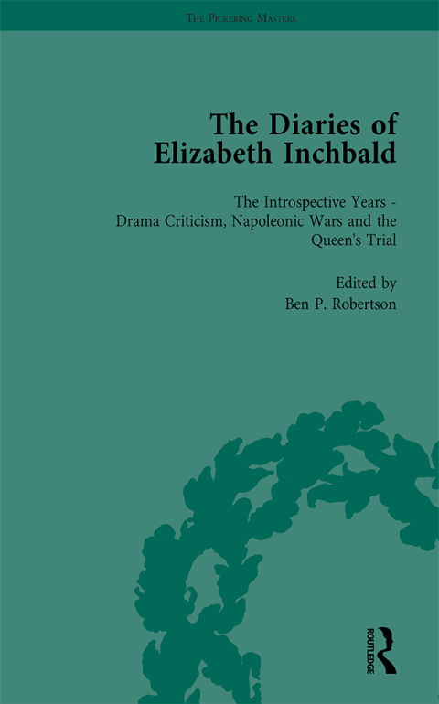 Cover image for book The Diaries of Elizabeth Inchbald Vol 3
