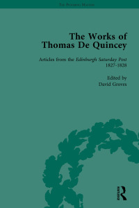 صورة الغلاف: The Works of Thomas De Quincey, Part I Vol 5 1st edition 9781138764866