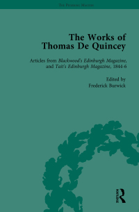 Cover image: The Works of Thomas De Quincey, Part III vol 15 1st edition 9781138764965