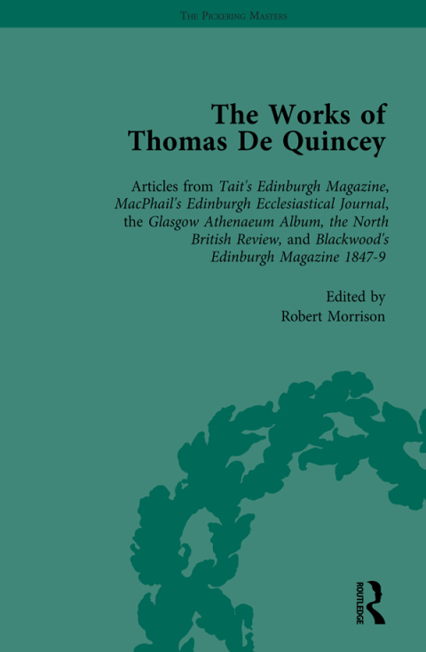 Cover image for book The Works of Thomas De Quincey, Part III vol 16