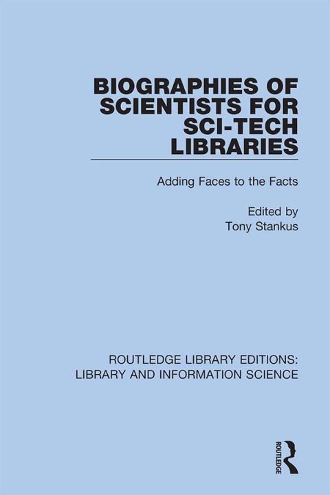 Cover image for book Biographies of Scientists for Sci-Tech Libraries