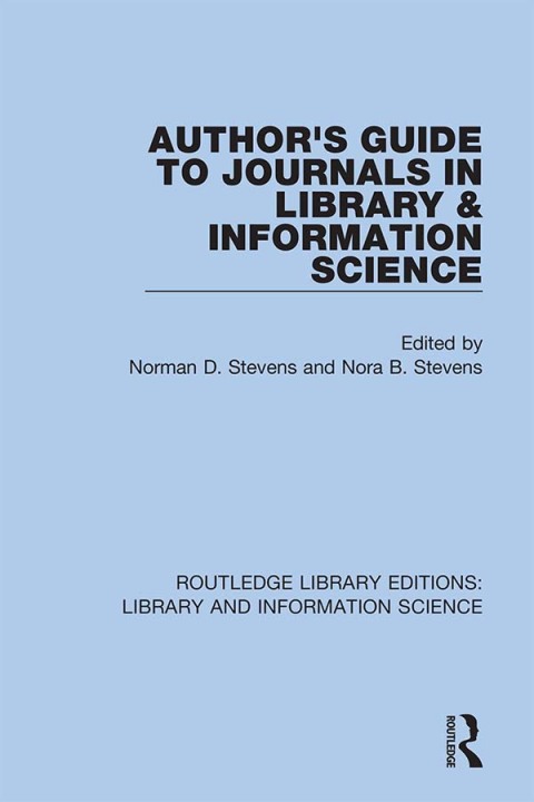 Cover image for book Author's Guide to Journals in Library & Information Science